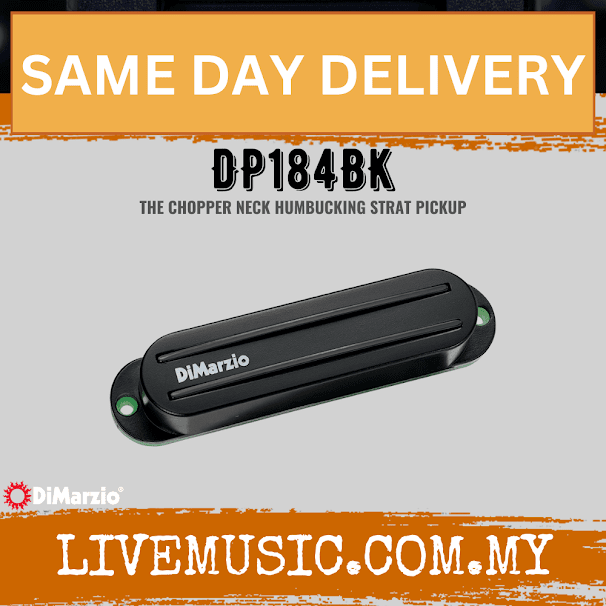 DiMarzio DP184BK The Chopper Humbucking Single Coil Pickup - Black (DP184/DP-184)