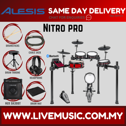 Alesis Nitro Pro Electronic Drum Kit 5-Piece Electronic Drum Kit
