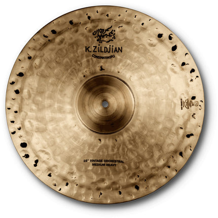 Zildjian 16" K Constantinople Vintage Orchestral Medium Heavy Crash Cymbals with Bag - Pair (K1136)