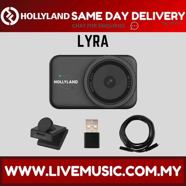 Hollyland Lyra 4K UHD Webcam w/ Integrated Wireless Audio Receiver
