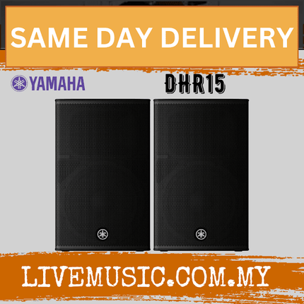 Yamaha DHR15 1000-Watt 15" Powered Loudspeaker w/Speaker Stand - Pair ( DHR-15 / DHR 15 )