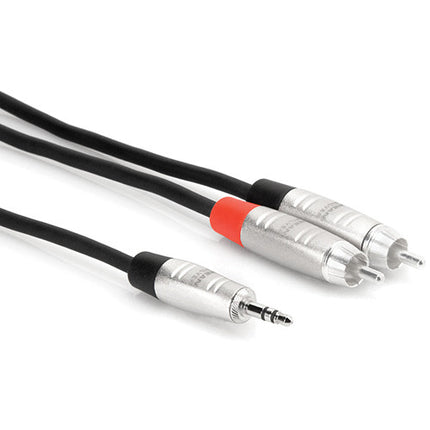 Hosa HMR-010Y Pro Y Cable, 3.5mm TRS to RCA, 10ft (HMR010Y/HMR 010Y)