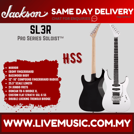 Jackson Pro Soloist SL3R MAH Electric Guitar, Ebony FB, Mirror