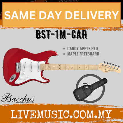 Bacchus BST-1M Electric Guitar, Maple Fretboard - Candy Apple Red (BST1M/BST-1M)