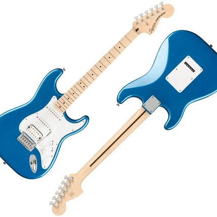 Squier Affinity Series HSS Stratocaster Guitar Pack with Frontman 15G , Maple Fretboard - Lake Placid Blue