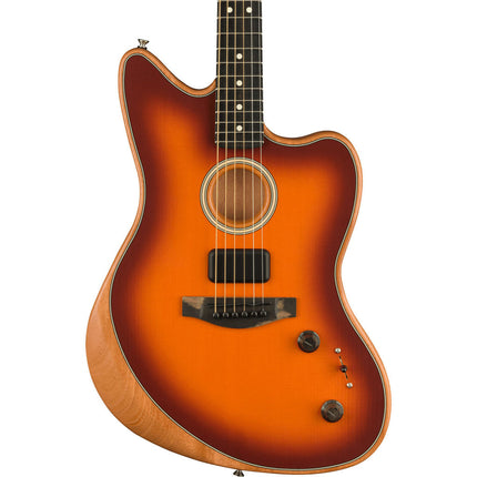 Fender American Acoustasonic Jazzmaster Acoustic Guitar with Bag, Ebony Fretboard - Tobacco Sunburst