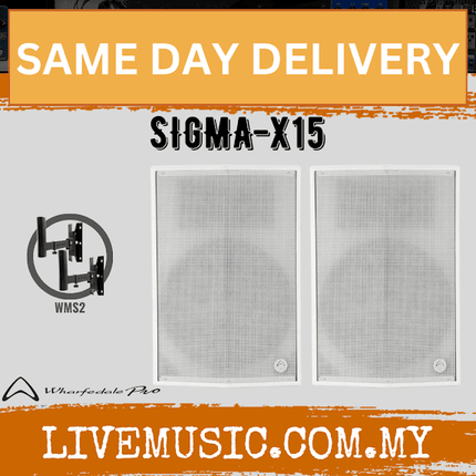 WHARFEDALE PRO SIGMA-X15 1400W PEAK 15" 2-WAY INSTALLATION LOUDSPEAKER, Each / Pair - WHITE (SIGMA X15/SIGMAX15)