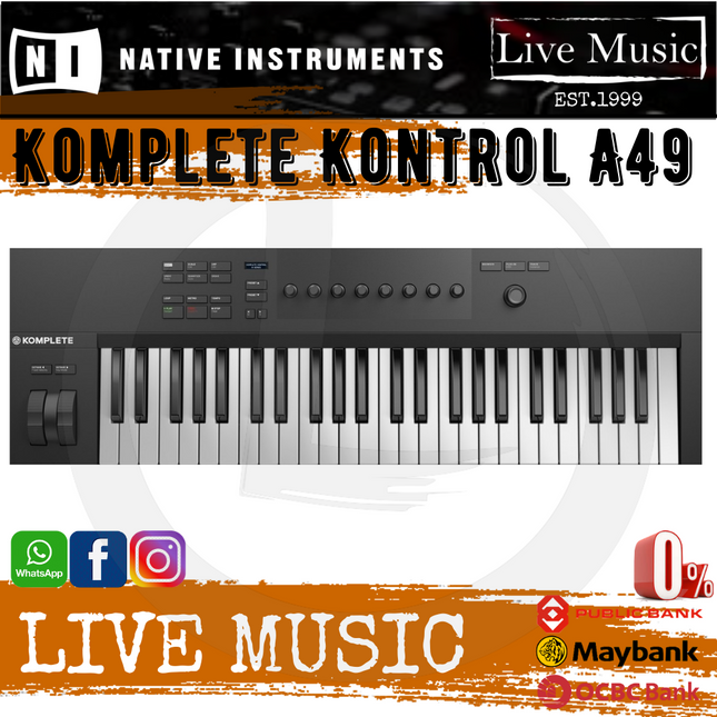 Native Instruments Komplete Kontrol A49 49-key MIDI Controller Keyboard (A-49/A 49)