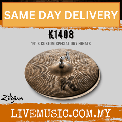 Zildjian 14" K Series Custom Special Dry Hi-Hat Cymbals - Pair (K1408)