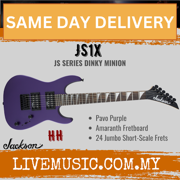 Jackson JS1X JS Series Dinky Minion Electric Guitar, Amaranth Fretboard - Pavo Purple (JS1x/JS 1X)