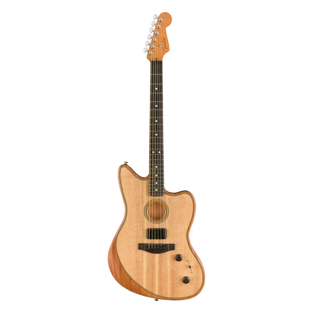 Natural Acoustasonic Jazzmaster acoustic-electric guitar with ebony fretboard