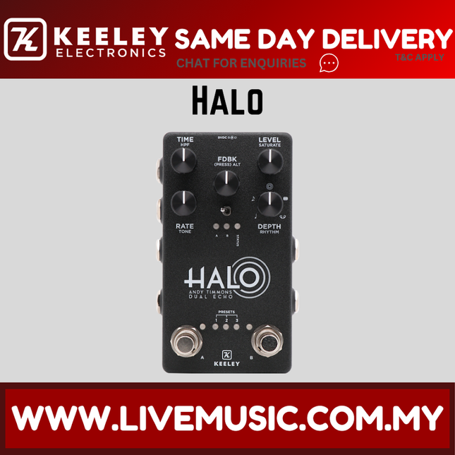 Keeley HALO Andy Timmons Dual Echo Guitar Effects Pedal