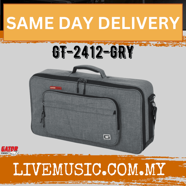 Gator GT-2412 Transit Series Add-On Accessory Bag 24" x 12" x 4.5" - Grey (GT2412/GT 2412)