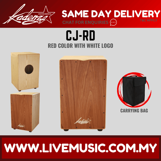Kadenza Cajon CJ-AS CJ-BL CJ-BW CJ-RD CJ-ZB w/Carry Bag and White Logo - ( CJAS CJBL CJBW CJRD CJZB )