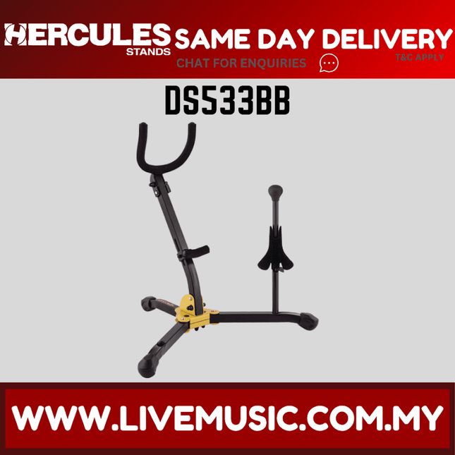 Hercules DS533BB Alto/Tenor Saxophone and Soprano Sax Stand with Bag (DS-533BB/DS533-BB)