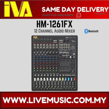 IVA HM-1261FX 12 Channel Mixer Audio Mixer ( HM1261FX / HM 1261FX )