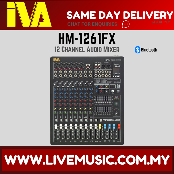 IVA HM-1261FX 12 Channel Mixer Audio Mixer ( HM1261FX / HM 1261FX )