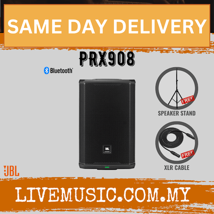 JBL PRX908 8-inch Powered Loudspeaker With Speaker Stand And Cable - Each / Pair ( PRX-908 / PRX 908 )