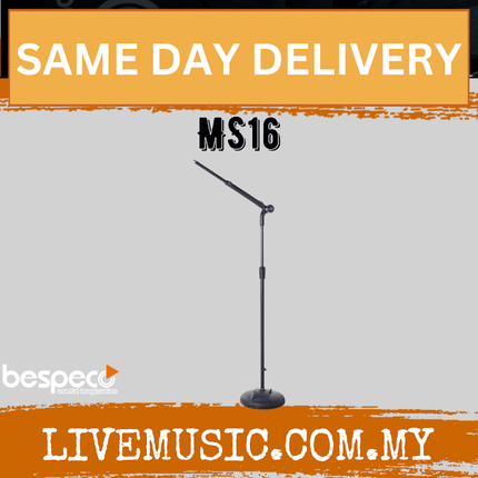 Bespeco MS16 Professional Straight/Telescopic Microphone Stand ( MS-16 / MS 16 )