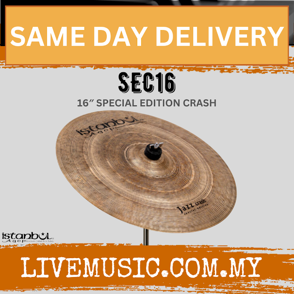 Istanbul Agop SEC16 16" Custom Special Edition Jazz Crash Cymbal (SEC-16/SEC 16)