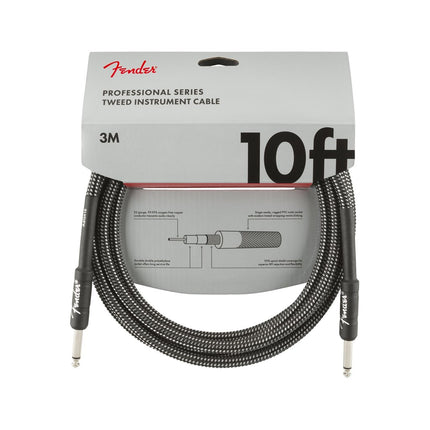 Fender Professional Series Instrument Cable, 10ft - Grey Tweed