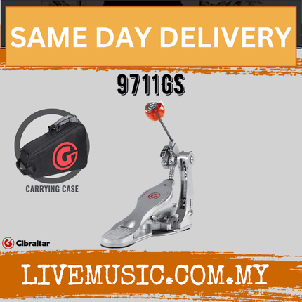 Gibraltar 9711GS G-Class Chain Drive Single Bass Drum Pedal with Carrying Case (9711-GS/9711 GS)