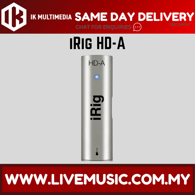 IK Multimedia iRig HD-A Digital Guitar Interface For Samsung Android ( HDA )