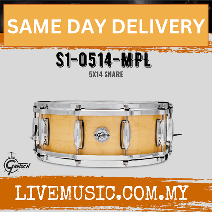 Gretsch S1-0514-MPL 5x14inch Maple Snare Drum