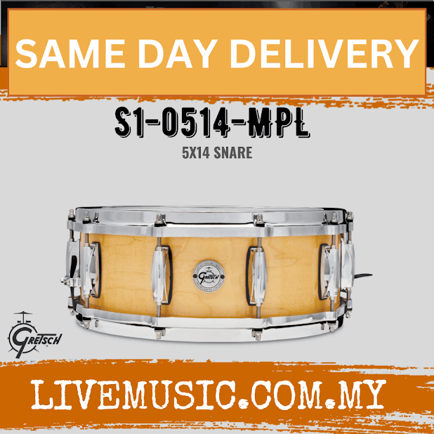 Gretsch S1-0514-MPL 5x14inch Maple Snare Drum