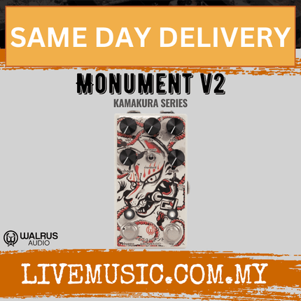 Walrus Audio Monument Harmonic Tap Tremolo V2 Guitar Effects Pedal, Kamakura Series