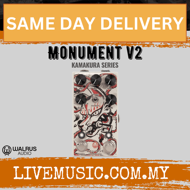 Walrus Audio Monument Harmonic Tap Tremolo V2 Guitar Effects Pedal, Kamakura Series