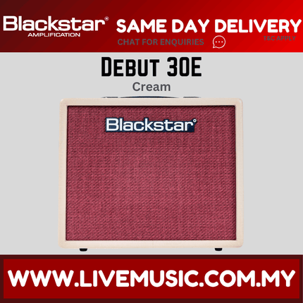 Blackstar Debut 30E 1×10 inch 30-watt Combo Amp with Effects – Cream