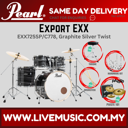 Pearl Export EXX 5-Piece Drum Set with Paiste101 Cymbals Set ( EXX725SP/C )