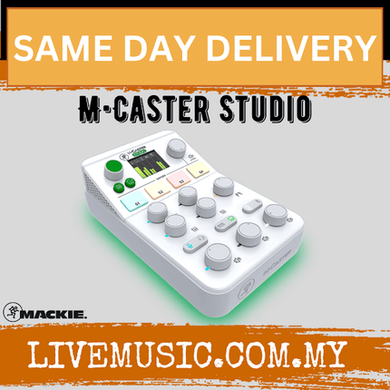 Mackie M•Caster Studio Desktop Live Streaming Mixer - White ( M Caster Studio / MCaster Studio )
