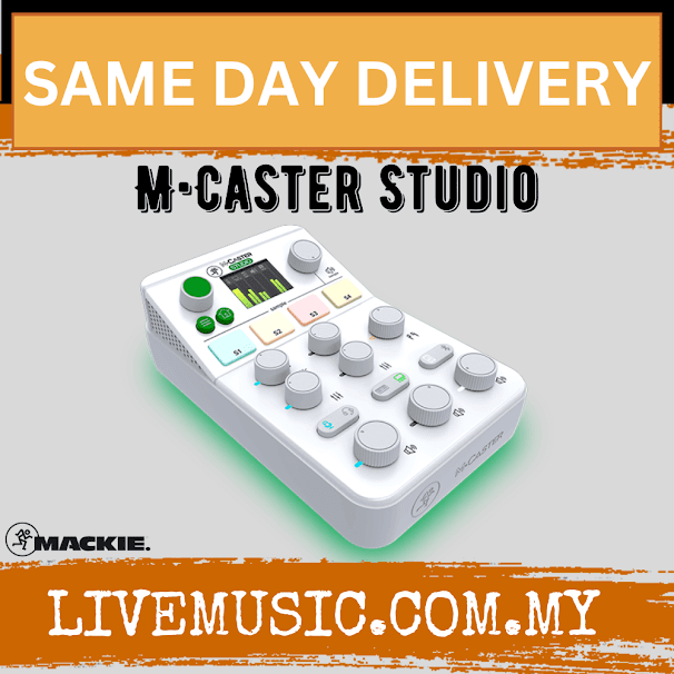 Mackie M•Caster Studio Desktop Live Streaming Mixer - White ( M Caster Studio / MCaster Studio )