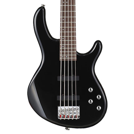 Cort Action Bass V Plus 5-Strings Bass Guitar Jatoba Fretboard with Bag - Black (Action/V Plus)