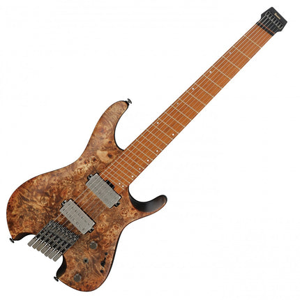Ibanez Q-Series QX527PB Premium 7-String Headless Guitar, Roasted Maple Fretboard - Antique Brown Stained (QX527PB-ABS)