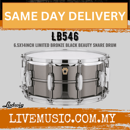 Ludwig LB546 6.5x14inch Limited Bronze Black Beauty Snare Drum