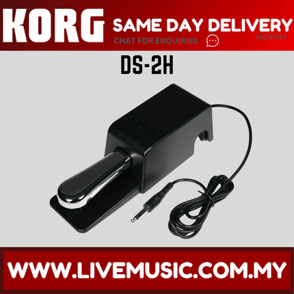 Korg DS-2H Damper Pedal Sustain Pedal For Digital Piano Black (DS2H DS 2H)