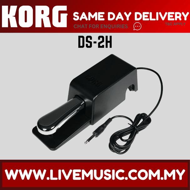 Korg DS-2H Damper Pedal Sustain Pedal For Digital Piano Black (DS2H DS 2H)