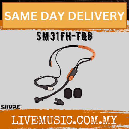 Shure SM31FH-TQG Fitness Headset Microphone With JTS MA500 Phantom Power Adapter ( SM31FHTQG / SM31FH TQG )