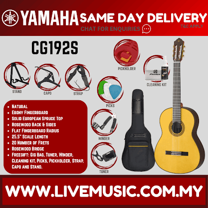 Yamaha CG192S Spruce Top Classical Guitar ( CG-192S )