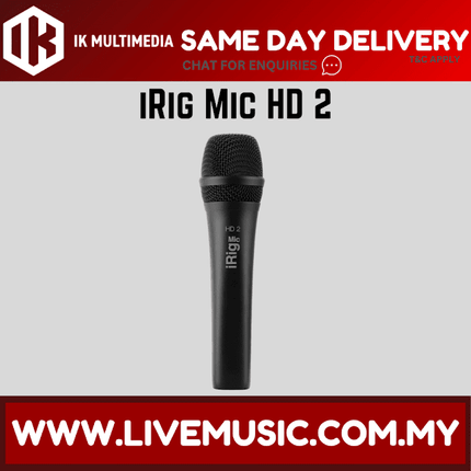 IK Multimedia iRig Mic HD 2 - Handheld High Quality Mobile Audio Recording (HD2/HD-2)
