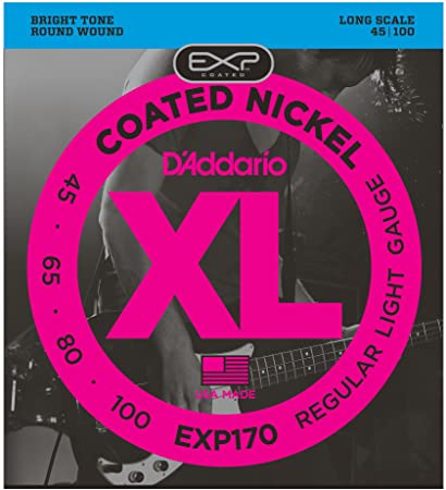 D'Addario EXL170 - Nickel Wound Bass Strings, Light, Long Scale (45-100)(Daddario)