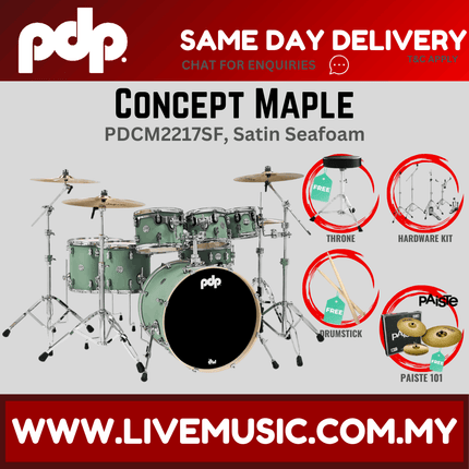 PDP by DW CM7 Concept Maple Shell Pack - 7-piece with Paiste 101 Cymbals - (PDCM2217)