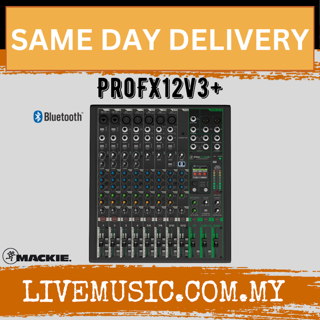 Mackie PROFX12V3+ 12-channel Professional Analog Mixer With USB (Pro FX 12v3+/ProFx12/ProFX 12 V3+)