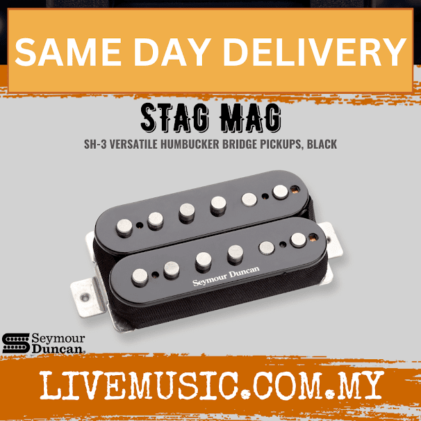Seymour Duncan SH-3 Stag Mag Humbucker Pickup - Black (SH3/SH 3)