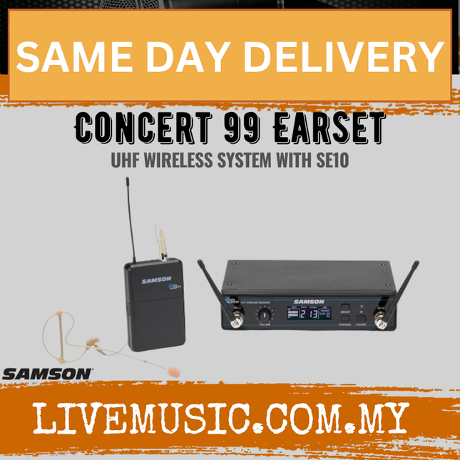 Samson Concert 99 Earset Frequency Agile UHF Wireless System (Concert99Earset)