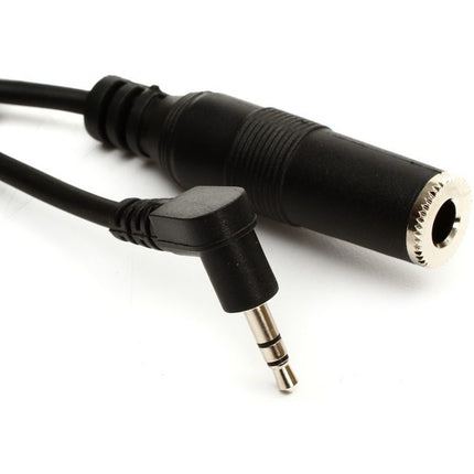 Hosa MHE-100-5 Extension Cable, 1/4inch(F) to 3.5mm (M) Angled, 6inch (MHE1005/MHE 1005)