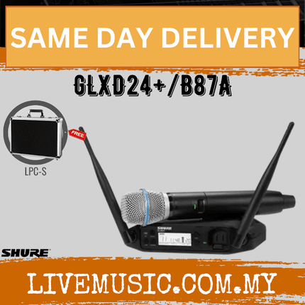 Shure GLXD24+/B87 Digital Wireless Handheld System with Beta 87 Capsule ( GLXD24+ / B87 )